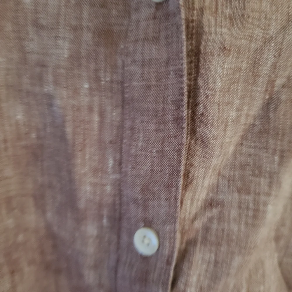 J Mclaughlin Button Down Womans Linen Blouse, Size Medium - Picture 6 of 8